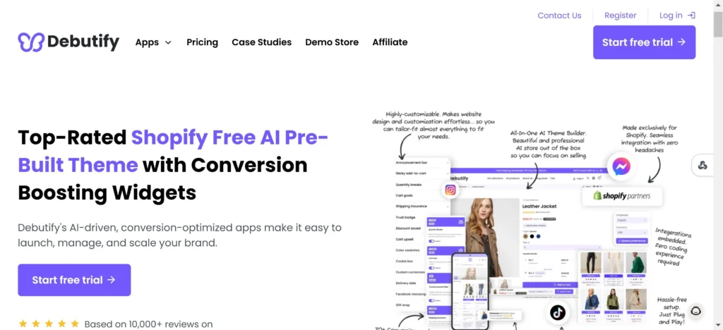 Debutify Top Rated Shopify Theme with AI Widgets