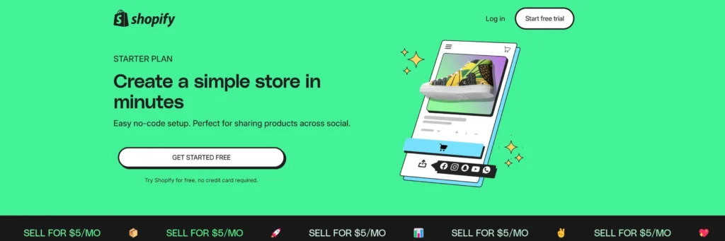 Shopify Starter Plan Shopify