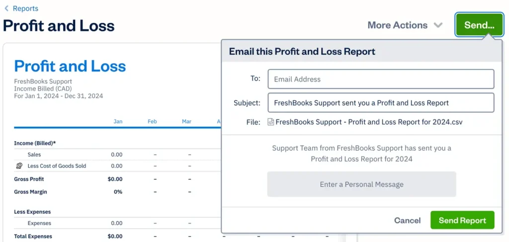 freshbook reports