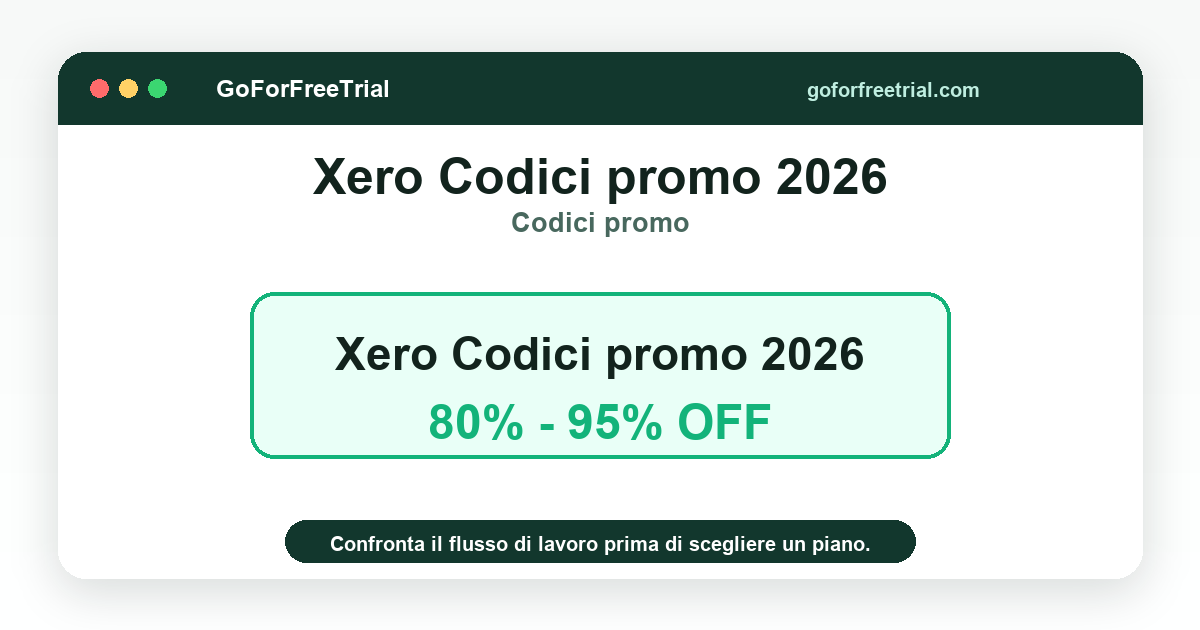 Xero Codici promo 2026 - Xero Deals 2026