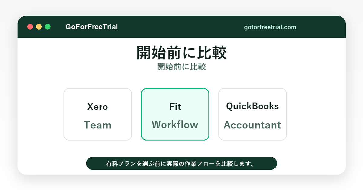開始前に比較 - Free Bookkeeping 2026