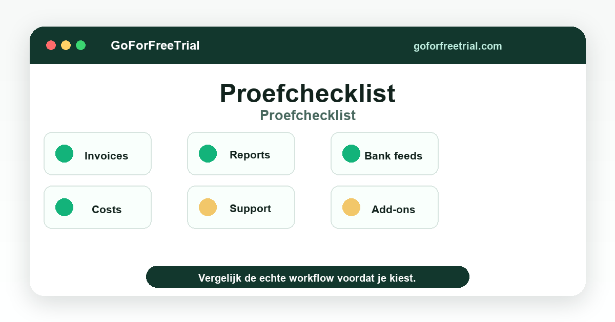 Proefchecklist - Accounting Software 2026