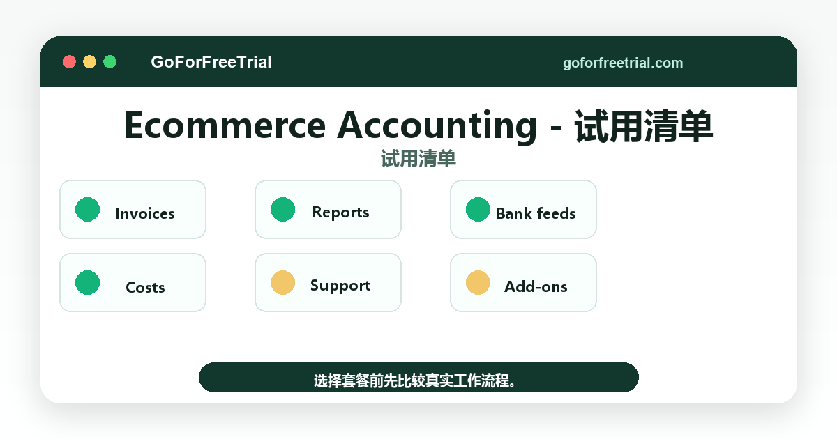 Ecommerce Accounting - 试用清单 - Ecommerce Accounting 2026